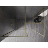 Mexen Kioto-F ścianka prysznicowa Walk-in z ramką 130 x 105 cm, transparent 8 mm, złota - 800-130-202-04-50-105
