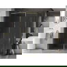 Mexen Kioto-F ścianka prysznicowa Walk-in z ramką 115 x 100 cm, transparent 8 mm, złota - 800-115-202-04-50-100