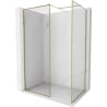 Mexen Kioto-F ścianka prysznicowa Walk-in z ramką 120 x 115 cm, transparent 8 mm, złota - 800-120-202-04-50-115