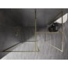 Mexen Kioto-F ścianka prysznicowa Walk-in z ramką 130 x 115 cm, transparent 8 mm, złota - 800-130-202-04-50-115