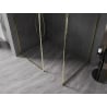 Mexen Kioto-F ścianka prysznicowa Walk-in z ramką 170 x 115 cm, transparent 8 mm, złota - 800-170-202-04-50-115