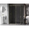 Mexen Kioto-F ścianka prysznicowa Walk-in z ramką 170 x 115 cm, transparent 8 mm, złota - 800-170-202-04-50-115