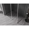 Mexen Kioto-F ścianka prysznicowa Walk-in z ramką 180 x 115 cm, transparent 8 mm, nikiel szczotkowany - 800-180-202-04-97-115
