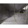 Mexen Kioto-F ścianka prysznicowa Walk-in z ramką 125 x 120 cm, transparent 8 mm, złota szczotkowana - 800-125-202-04-55-120