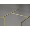 Mexen Kioto-F ścianka prysznicowa Walk-in z ramką 155 x 120 cm, transparent 8 mm, złota szczotkowana - 800-155-202-04-55-120
