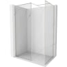 Mexen Kioto-F ścianka prysznicowa Walk-in z ramką 140 x 120 cm, transparent 8 mm, nikiel szczotkowany - 800-140-202-04-97-120