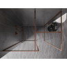 Mexen Kioto-F ścianka prysznicowa Walk-in z ramką 100 x 80 cm, transparent 8 mm, różowe złoto - 800-100-202-04-60-080