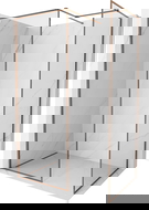 Mexen Kioto-F ścianka prysznicowa Walk-in z ramką 180 x 95 cm, transparent 8 mm, różowe złoto - 800-180-202-04-60-095