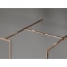 Mexen Kioto-F ścianka prysznicowa Walk-in z ramką 150 x 110 cm, transparent 8 mm, różowe złoto - 800-150-202-04-60-110