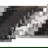 Mexen Kioto-F ścianka prysznicowa Walk-in z ramką 115 x 100 cm, transparent 8 mm, różowe złoto - 800-115-202-04-60-100