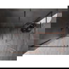 Mexen Kioto-F ścianka prysznicowa Walk-in z ramką 140 x 120 cm, transparent 8 mm, różowe złoto - 800-140-202-04-60-120