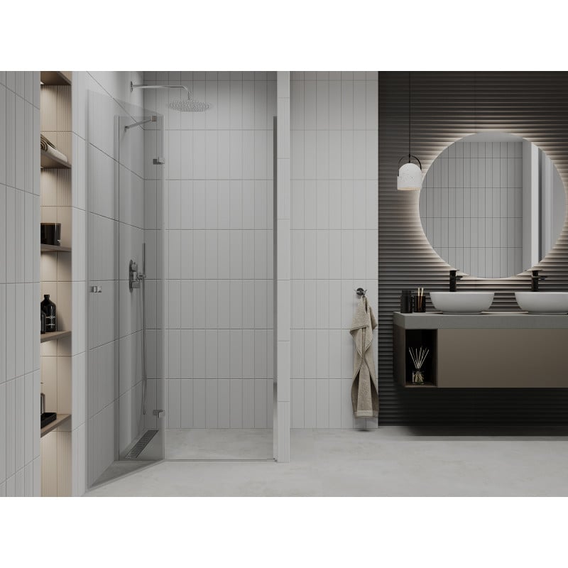 Mexen Roma drzwi prysznicowe uchylne 90 cm, transparent, chrom - 854-090-000-01-00