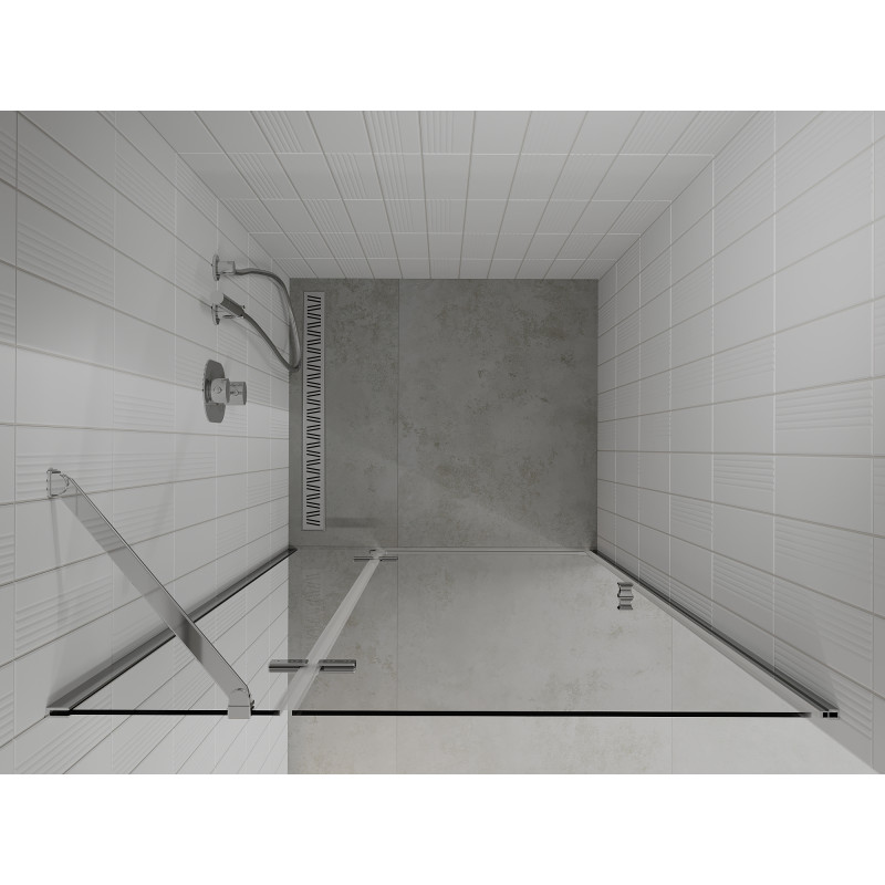 Mexen Roma drzwi prysznicowe uchylne 115 cm, transparent, chrom - 854-115-000-01-00