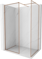 Mexen Kioto-F ścianka prysznicowa Walk-in z ramką 115 x 80 cm, transparent 8 mm, miedź szczotkowana - 800-115-202-04-65-080