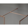 Mexen Kioto-F ścianka prysznicowa Walk-in z ramką 130 x 115 cm, transparent 8 mm, miedź szczotkowana - 800-130-202-04-65-115