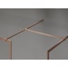 Mexen Kioto-F ścianka prysznicowa Walk-in z ramką 160 x 115 cm, transparent 8 mm, miedź szczotkowana - 800-160-202-04-65-115