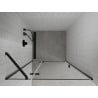 Mexen Roma drzwi prysznicowe uchylne 70 cm, transparent, czarne - 854-070-000-70-00