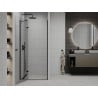 Mexen Roma drzwi prysznicowe uchylne 70 cm, transparent, czarne - 854-070-000-70-00