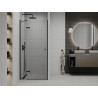 Mexen Roma drzwi prysznicowe uchylne 100 cm, transparent, czarne - 854-100-000-70-00