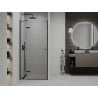 Mexen Roma drzwi prysznicowe uchylne 120 cm, transparent, czarne - 854-120-000-70-00
