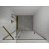 Mexen Roma drzwi prysznicowe uchylne 70 cm, transparent, złote - 854-070-000-50-00
