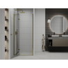 Mexen Roma drzwi prysznicowe uchylne 70 cm, transparent, złote - 854-070-000-50-00