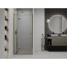 Mexen Roma drzwi prysznicowe uchylne 120 cm, transparent, złote - 854-120-000-50-00