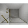 Mexen Roma drzwi prysznicowe uchylne 120 cm, transparent, złote - 854-120-000-50-00