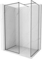 Mexen Kioto-F ścianka prysznicowa Walk-in z ramką 130 x 105 cm, transparent 8 mm, gun metal - 800-130-202-04-95-105