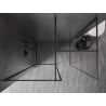 Mexen Kioto-F ścianka prysznicowa Walk-in z ramką 180 x 115 cm, transparent 8 mm, gun metal - 800-180-202-04-95-115