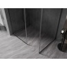 Mexen Kioto-F ścianka prysznicowa Walk-in z ramką 115 x 100 cm, transparent 8 mm, gun gray szczotkowany - 800-115-202-04-66-100