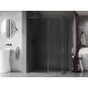 Mexen Kioto-F ścianka prysznicowa Walk-in z ramką 140 x 120 cm, transparent 8 mm, gun gray szczotkowany - 800-140-202-04-66-120