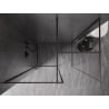 Mexen Kioto-F ścianka prysznicowa Walk-in z ramką 140 x 120 cm, transparent 8 mm, gun gray szczotkowany - 800-140-202-04-66-120