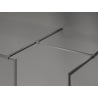 Mexen Kioto-F ścianka prysznicowa Walk-in z ramką 140 x 120 cm, transparent 8 mm, gun gray szczotkowany - 800-140-202-04-66-120