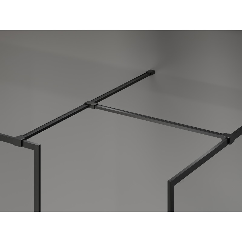 Mexen Kioto-F ścianka prysznicowa Walk-in z ramką 120 x 90 cm, transparent 8 mm, czarna - 800-120-202-04-70-090