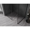 Mexen Kioto-F ścianka prysznicowa Walk-in z ramką 130 x 95 cm, transparent 8 mm, czarna - 800-130-202-04-70-095