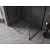 Mexen Kioto-F ścianka prysznicowa Walk-in z ramką 135 x 100 cm, transparent 8 mm, czarna - 800-135-202-04-70-100
