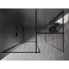 Mexen Kioto-F ścianka prysznicowa Walk-in z ramką 140 x 120 cm, transparent 8 mm, czarna - 800-140-202-04-70-120