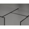 Mexen Kioto-F ścianka prysznicowa Walk-in z ramką 180 x 120 cm, transparent 8 mm, czarna - 800-180-202-04-70-120