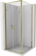 Mexen Exo-B Duo kabina prysznicowa uchylna 70 x 70 cm, transparent, złota - 814-070-070-50-00