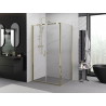 Mexen Exo-B Duo kabina prysznicowa uchylna 80 x 75 cm, transparent, złota - 814-080-075-50-00