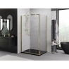 Mexen Exo-B Duo kabina prysznicowa uchylna 80 x 75 cm, transparent, złota - 814-080-075-50-00