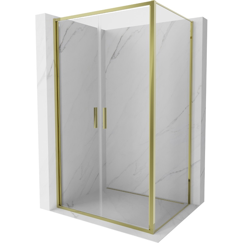 Mexen Exo-B Duo kabina prysznicowa uchylna 100 x 85 cm, transparent, złota - 814-100-085-50-00