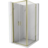 Mexen Exo-B Duo kabina prysznicowa uchylna 90 x 90 cm, transparent, złota - 814-090-090-50-00