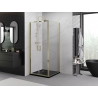 Mexen Exo-B Duo kabina prysznicowa uchylna 90 x 90 cm, transparent, złota - 814-090-090-50-00