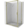 Mexen Exo-S kabina prysznicowa rozsuwana 125 x 70 cm, transparent, złota - 8151-125-070-50-00