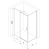 Mexen Exo-R kabina prysznicowa uchylna 155 x 70 cm, transparent, złota - 819-155-070-50-00