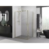 Mexen Exo-R kabina prysznicowa uchylna 100 x 75 cm, transparent, złota - 819-100-075-50-00
