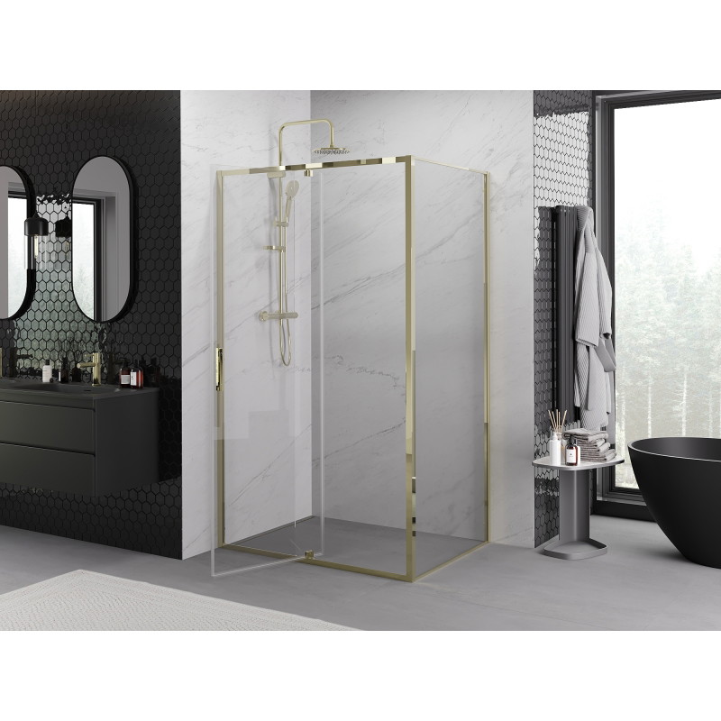 Mexen Exo kabina prysznicowa uchylna 105 x 85 cm, transparent, złota - 819-105-085-50-00