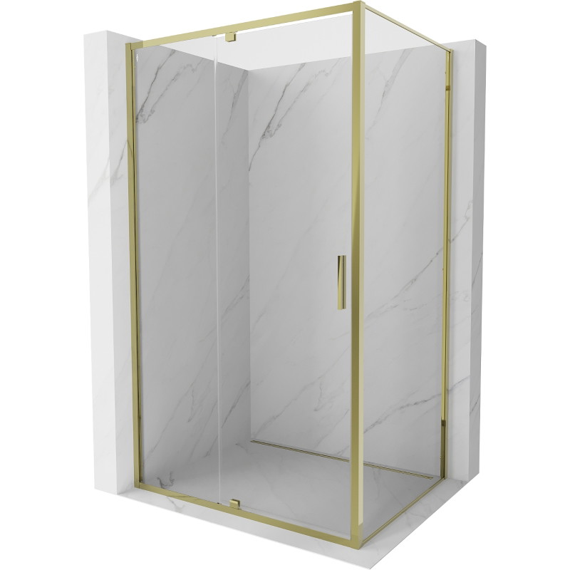 Mexen Exo-R kabina prysznicowa uchylna 155 x 90 cm, transparent, złota - 819-155-090-50-00